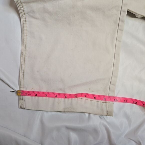 VINTAGE LL‎ Bean cream double knee straight leg gorp work pants 36x32 - Picture 11 of 11